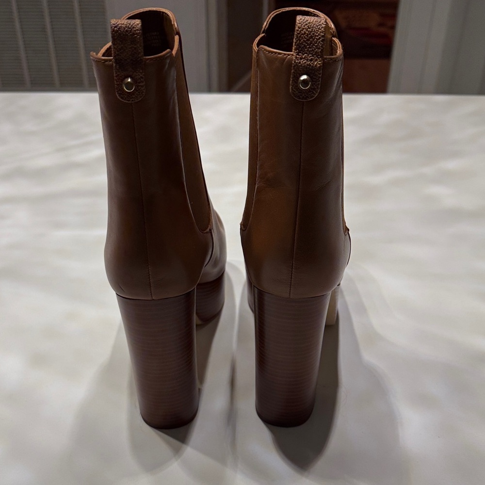 Brown Leather Ankle Boots - Picture 3 of 4
